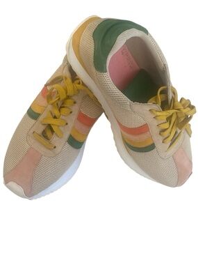 Charlotte Stone Tootie Platform retro styled  Sneaker in  Rainbow  size 10